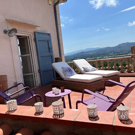 Penzion Chateau De La Sybille, Vue Imprenable Sur Le Canigou Et Les Orgues D'ille Sur Tet *