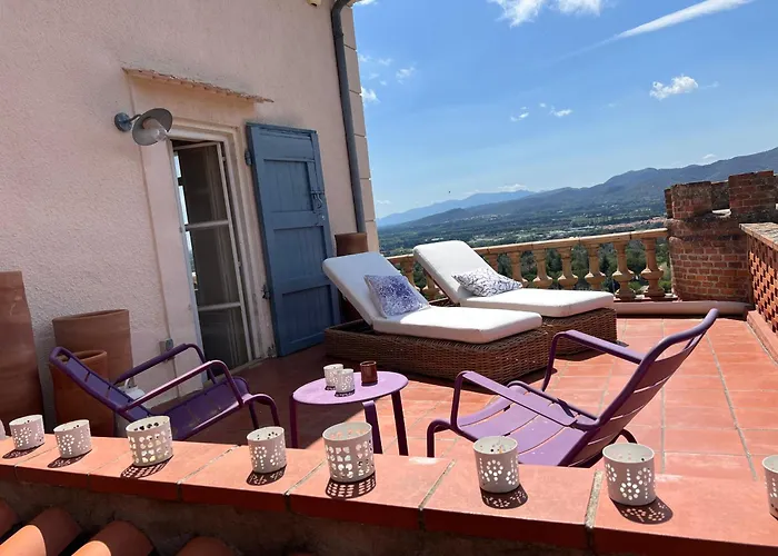 Gæstehus Chateau De La Sybille, Vue Imprenable Sur Le Canigou Et Les Orgues D'ille Sur Tet *
